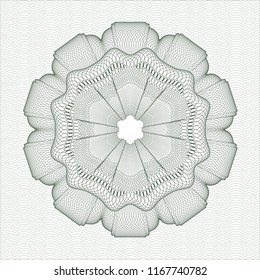 Green money style emblem or rosette