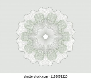 Green money style emblem or rosette