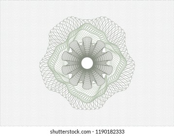 Green money style emblem or rosette