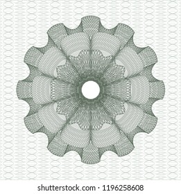 Green money style emblem or rosette