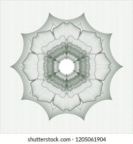 Green money style emblem or rosette