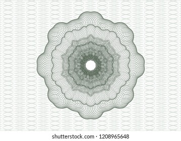 Green money style emblem or rosette