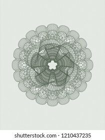 Green money style emblem or rosette