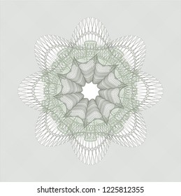 Green money style emblem or rosette