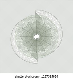 Green money style emblem or rosette