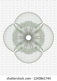 Green money style emblem or rosette