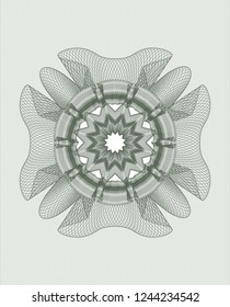 Green money style emblem or rosette