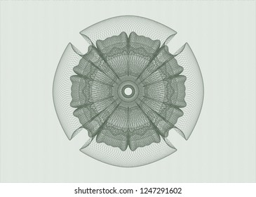 Green money style emblem or rosette