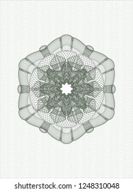 Green money style emblem or rosette