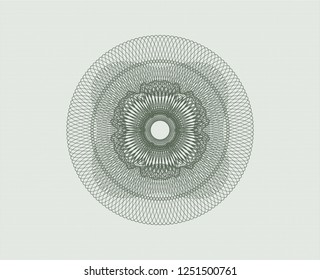 Green money style emblem or rosette