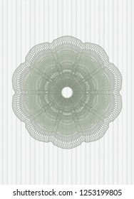 Green money style emblem or rosette