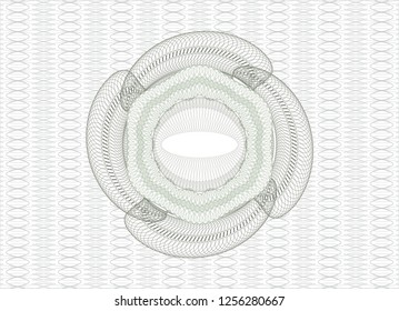 Green money style emblem or rosette
