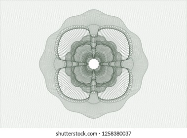 Green money style emblem or rosette