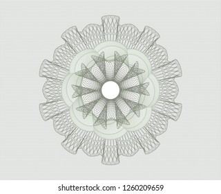 Green money style emblem or rosette