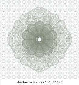 Green money style emblem or rosette