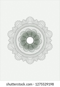 Green money style emblem or rosette