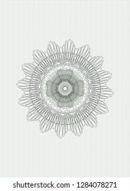 Green money style emblem or rosette