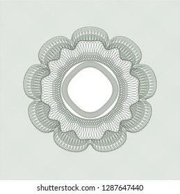 Green money style emblem or rosette