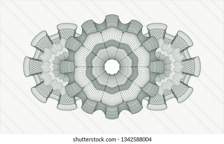 Green money style emblem or rosette