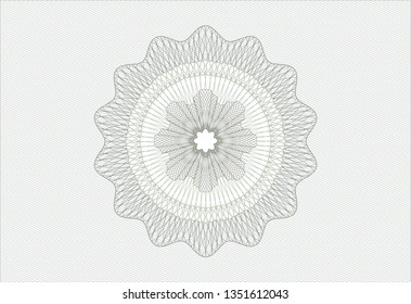 Green money style emblem or rosette