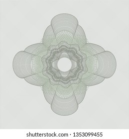 Green money style emblem or rosette
