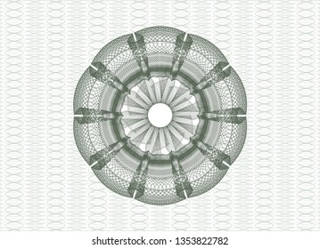 Green money style emblem or rosette