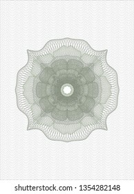Green money style emblem or rosette
