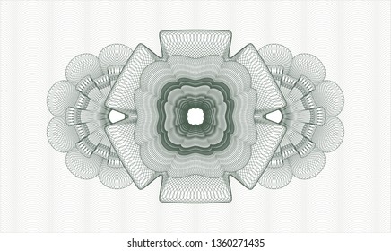 Green money style emblem or rosette