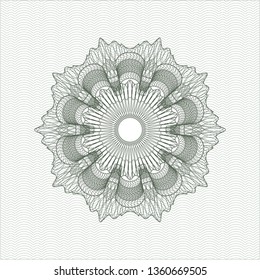 Green money style emblem or rosette