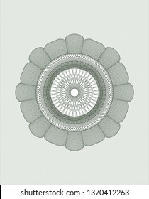 Green money style emblem or rosette