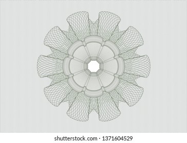 Green money style emblem or rosette
