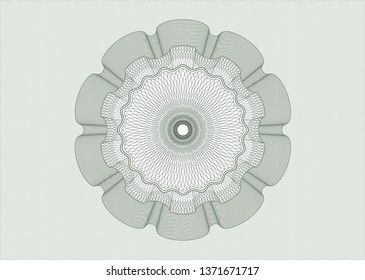 Green money style emblem or rosette