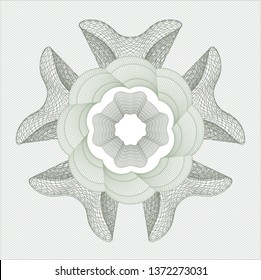Green money style emblem or rosette