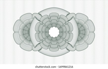 Emblem oder Rosette im Stil des grünen Geldes. Vektorillustration Illustration. Detaillierte Angaben.