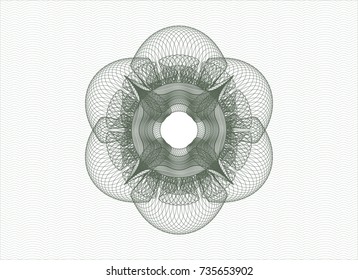 Green money style emblem or rosette