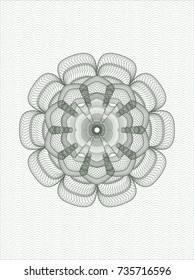 Green money style emblem or rosette