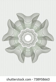 Green money style emblem or rosette