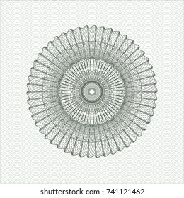 Green money style emblem or rosette
