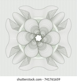 Green money style emblem or rosette