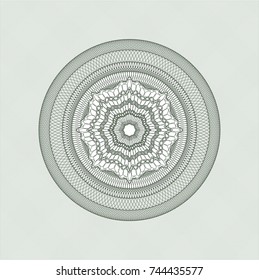 Green money style emblem or rosette