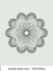 Green money style emblem or rosette