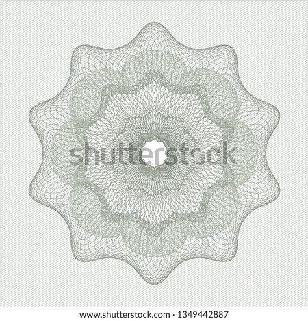 Green money style emblem or rosette