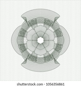   Green money style rosette