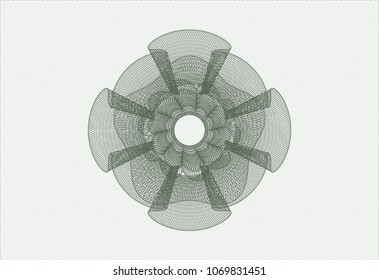  Green money style rosette