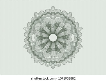  Green money style rosette