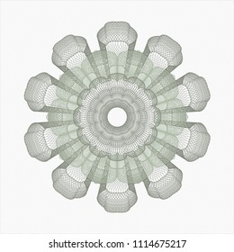 Green money style rosette