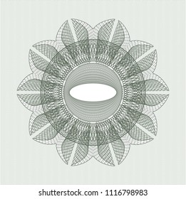 Green money style rosette