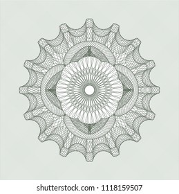 Green money style rosette