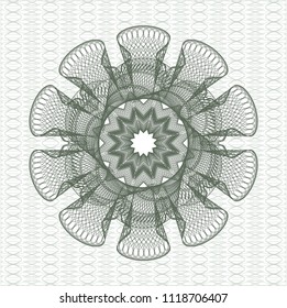 Green money style rosette