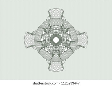 Green money style rosette